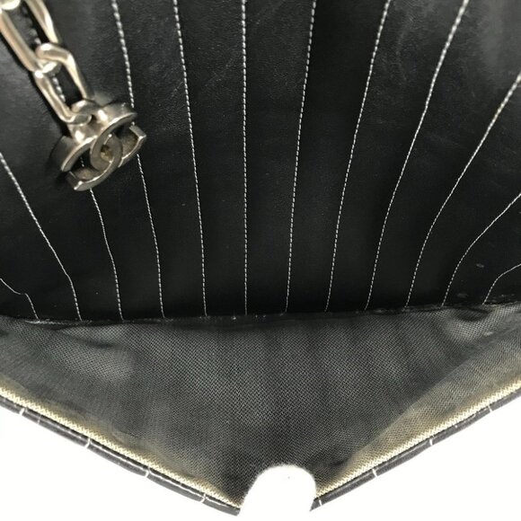 CHANEL CC CC Mark logo stripe Double Chain Shoulder Tote Bag - Picture 15 of 15